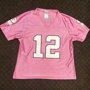 NFL Green Bay Packers Aaron Rodgers 12 Pink Jersey Womens Large